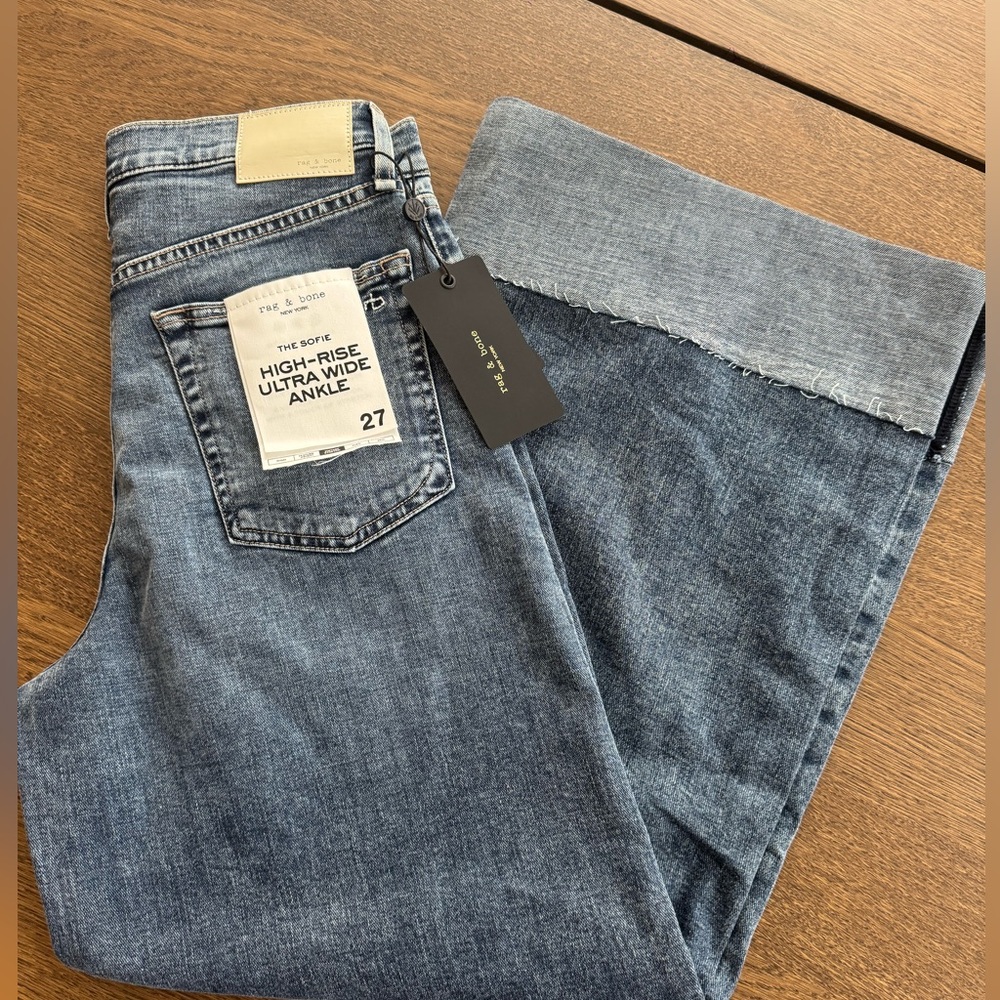 NWT Rag & Bone High Rise Wide Leg Pant
